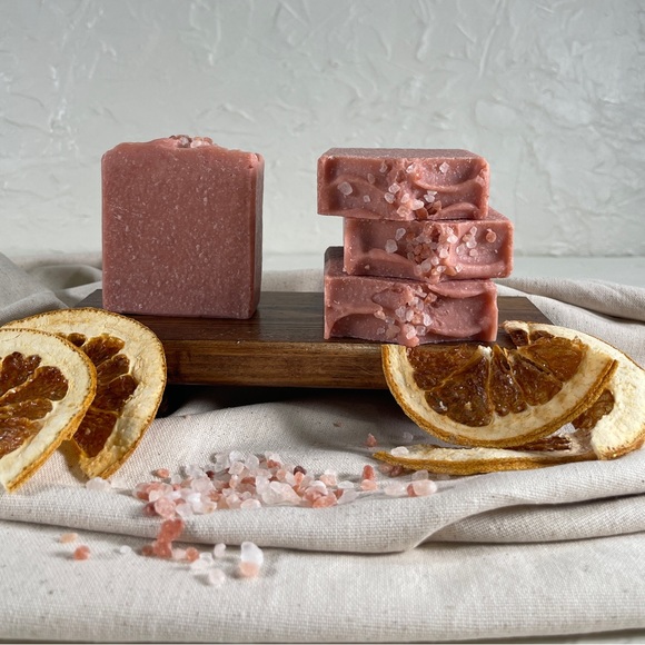 *Maya"Himalayan Salt & Rose Clay Artisan Soap Bar | Luxe Skincare - Picture 3 of 6